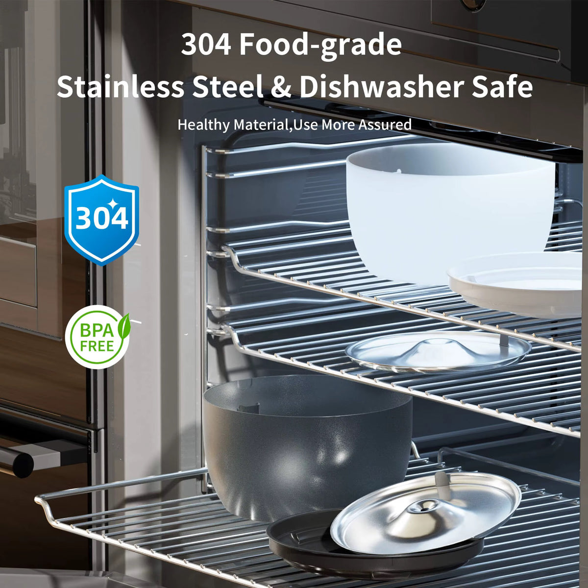 Fountain bowl and stainless steel plate are dishwasher safe